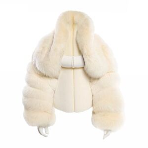 Vintage 1960s White Fox Fur Bolero Jacket 🤍